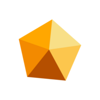 Orange pyramide pentagonal géométrique formes éléments png