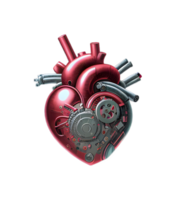 3D Heart Machine Transparent Background PNG Image Ai Generative