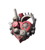 3D Heart Machine Transparent Background PNG Image Ai Generative