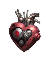 3D Heart Machine Transparent Background PNG Image Ai Generative