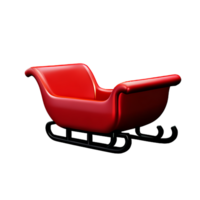 christmas 3d santa claus sleigh icon illustration png