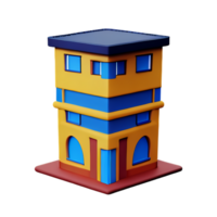 building 3d rendering icon illustration png