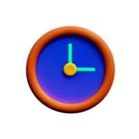 reloj 3d usuario interfaz icono png