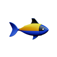 peixe 3d ícone ilustração png