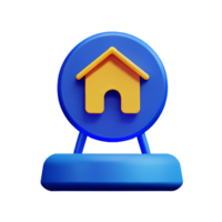 home 3d user interface icon png