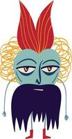 Quirky strange Halloween character. Illustration in modern childish style vector