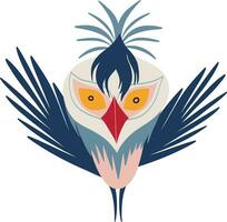 Quirky strange bird. Illustration in modern childish style vector