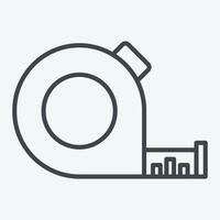 Icon Tape Measure. related to Building Material symbol. line style. simple design editable. simple illustration vector