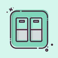 Icon Door light Switch. related to Building Material symbol. MBE style. simple design editable. simple illustration vector