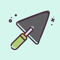 Icon Trowel 2. related to Building Material symbol. MBE style. simple design editable. simple illustration vector