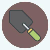 Icon Trowel. related to Building Material symbol. color mate style. simple design editable. simple illustration vector