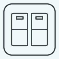 Icon Door light Switch. related to Building Material symbol. line style. simple design editable. simple illustration vector