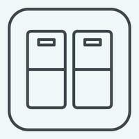 Icon Door light Switch. related to Building Material symbol. line style. simple design editable. simple illustration vector