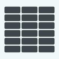 Icon Wall. related to Building Material symbol. glyph style. simple design editable. simple illustration vector