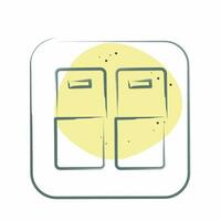 Icon Door light Switch. related to Building Material symbol. Color Spot Style. simple design editable. simple illustration vector