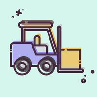 Icon Fork Lift. related to Building Material symbol. MBE style. simple design editable. simple illustration vector