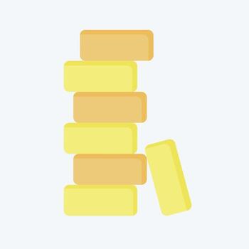 Icon Brick. related to Building Material symbol. flat style. simple design editable. simple illustration vector