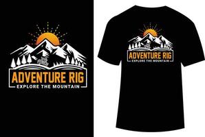 aventuras montaña t camisa diseño vector ilustración