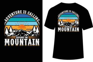 aventuras montaña t camisa diseño vector ilustración
