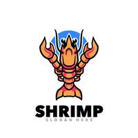 Shrimp mascot logo vector