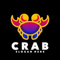 Crab gradient line art vector