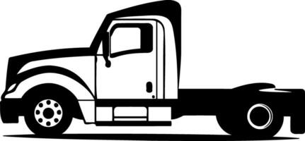 truck vehicle black and white vector