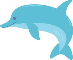 aquatic animal dolphin blue fluffy vector