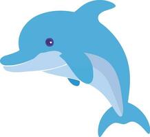 aquatic animal dolphin blue fluffy vector