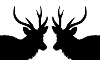 deer silhouette on white background vector