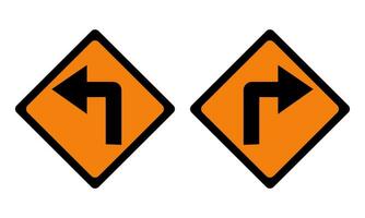 right turn sign in park vector