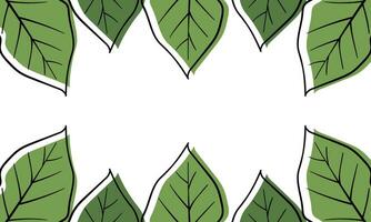 leaf hand drawn illustration background vector