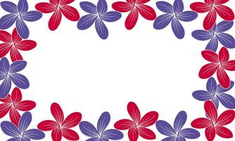 Frangipani flower hand drawn2 vector