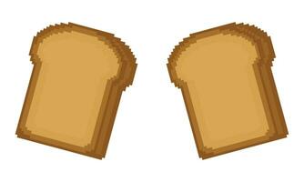 bread illustration with pixel theme3 vector