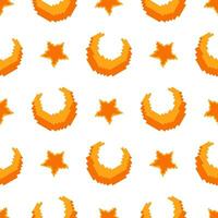 seamless pattern of moon and stars vector