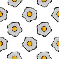 fried egg hand drawn illustration vector