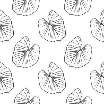 leaf hand drawn seamless pattern4 vector
