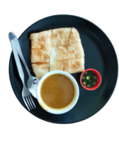 Martabak Telor . Savory pan-fried pastry stuffed with egg, meat and spices. Martabak Telur is one of Indonesia street food, isolated on transparent background png