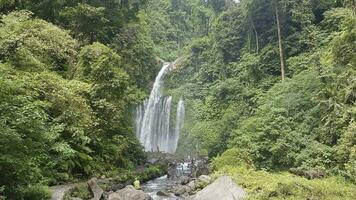 Tiu Kelep waterfall in Rinjani National Park, Lombok, Indonesia photo