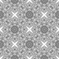 Ethnic Floral Seamless Pattern With Mandalas vector