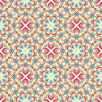 Ethnic Floral Seamless Pattern With Mandalas vector