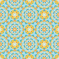 Ethnic Floral Seamless Pattern With Mandalas vector