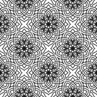 Ethnic Floral Seamless Pattern With Mandalas vector