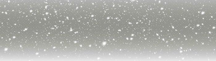 Falling snow with snowflakes and clouds. Mector illustration. Light, dust, winter, blizzard, christmas, vector. The effect of a frosty storm, snowfall, ice. Falling snow effect with snowflakes vector