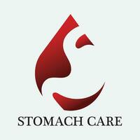 Stomach care and health logo vector