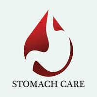 Stomach care and health logo vector