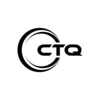 CTQ Logo Design, Inspiration for a Unique Identity. Modern Elegance and Creative Design. Watermark Your Success with the Striking this Logo. vector