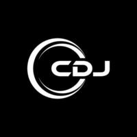 cdj logo diseño, inspiración para un único identidad. moderno elegancia y creativo diseño. filigrana tu éxito con el sorprendentes esta logo. vector