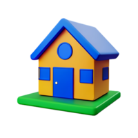 house 3d icon illustration png