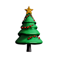 christmas tree 3d icon illustration png