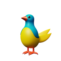 beautiful birds 3d icon illustration png